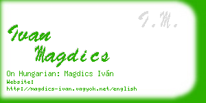 ivan magdics business card